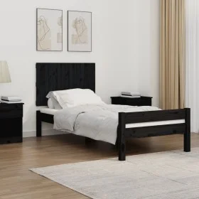 Black pine solid wood wall bed headboard 95.5x3x60 cm by vidaXL, Headboards and footboards - Ref: Foro24-824837, Price: 39,64...