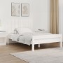 Cabecero de cama pared madera maciza pino blanco 127,5x3x60 cm de vidaXL, Cabeceros y pies de cama - Ref: Foro24-824839, Prec...