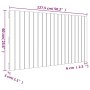 Cabecero de cama pared madera maciza pino blanco 127,5x3x60 cm de vidaXL, Cabeceros y pies de cama - Ref: Foro24-824839, Prec...