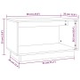 Mueble de TV de madera maciza de pino negro 60x35x35 cm de vidaXL, Muebles TV - Ref: Foro24-813828, Precio: 35,74 €, Descuent...