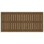 Cabecero cama pared madera maciza pino marrón miel 127,5x3x60cm de vidaXL, Cabeceros y pies de cama - Ref: Foro24-824841, Pre...