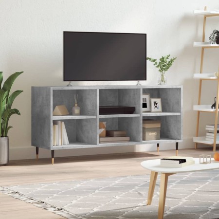 Mueble de TV madera de ingeniería gris hormigón 103,5x30x50 cm en Muebles TV | Comprar online en Foru.es
