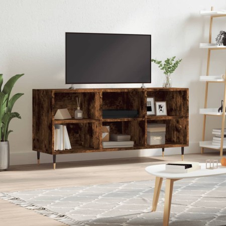 Mueble de TV madera de ingeniería roble ahumado 103,5x30x50 cm en Muebles TV | Comprar online en Foru.es
