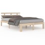 Estructura de cama de madera maciza 140x190 cm de vidaXL, Camas y somieres - Ref: Foro24-814734, Precio: 115,35 €, Descuento: %