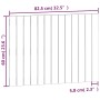 Cabecero de cama pared madera maciza pino negro 82,5x3x60 cm de vidaXL, Cabeceros y pies de cama - Ref: Foro24-824857, Precio...