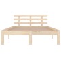 Estructura de cama de madera maciza 140x190 cm de vidaXL, Camas y somieres - Ref: Foro24-814734, Precio: 115,35 €, Descuento: %