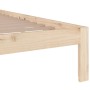 Estructura de cama de madera maciza 140x190 cm de vidaXL, Camas y somieres - Ref: Foro24-814734, Precio: 115,35 €, Descuento: %