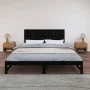 Wandbett-Kopfteil aus massivem schwarzem Kiefernholz, 185 x 3 x 60 cm von vidaXL, Kopf- und Fußteile - Ref: Foro24-824867, Pr...