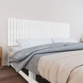 Solid white pine wood wall bed headboard 185x3x60 cm by vidaXL, Headboards and footboards - Ref: Foro24-824864, Price: 114,67...