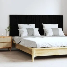 Solid black pine wood wall bed headboard 166x3x60 cm by vidaXL, Headboards and footboards - Ref: Foro24-824862, Price: 81,38 ...