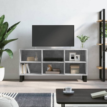 Mueble de TV madera de ingeniería gris hormigón 103,5x30x50 cm en Muebles TV | Comprar online en Foru.es