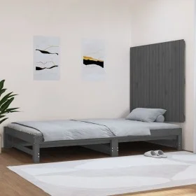 Gray pine solid wood wall bed headboard 108x3x90 cm by vidaXL, Headboards and footboards - Ref: Foro24-824875, Price: 79,44 €...
