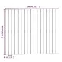 Wandbett-Kopfteil aus massivem Kiefernholz, grau, 108 x 3 x 90 cm von vidaXL, Kopf- und Fußteile - Ref: Foro24-824875, Preis:...
