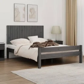 Gray pine solid wood wall bed headboard 140x3x60 cm by vidaXL, Headboards and footboards - Ref: Foro24-824870, Price: 93,86 €...