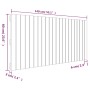 Cabecero de cama de pared madera maciza pino gris 140x3x60 cm de vidaXL, Cabeceros y pies de cama - Ref: Foro24-824870, Preci...