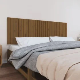 Solid pine wood wall bed headboard honey brown 185x3x60 cm by vidaXL, Headboards and footboards - Ref: Foro24-824866, Price: ...