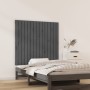 Cabecero de cama de pared madera maciza pino gris 95,5x3x90 cm de vidaXL, Cabeceros y pies de cama - Ref: Foro24-824885, Prec...