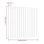 Cabecero de cama de pared madera maciza pino gris 95,5x3x90 cm de vidaXL, Cabeceros y pies de cama - Ref: Foro24-824885, Prec...