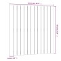 Cabecero de cama de pared madera maciza pino gris 82,5x3x90 cm de vidaXL, Cabeceros y pies de cama - Ref: Foro24-824905, Prec...