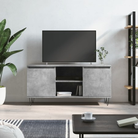 Mueble de TV madera de ingeniería gris hormigón 104x35x50 cm en Muebles TV | Comprar online en Foru.es
