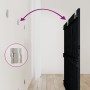 Cabecero de cama de pared madera maciza pino negro 147x3x90 cm de vidaXL, Cabeceros y pies de cama - Ref: Foro24-824897, Prec...