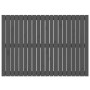 Cabecero de cama de pared madera maciza pino gris 127,5x3x90 cm de vidaXL, Cabeceros y pies de cama - Ref: Foro24-824890, Pre...