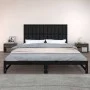 Wandbett-Kopfteil aus massivem schwarzem Kiefernholz, 204 x 3 x 90 cm von vidaXL, Kopf- und Fußteile - Ref: Foro24-824882, Pr...