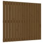 Cabecero cama pared madera maciza pino marrón miel 95,5x3x90 cm de vidaXL, Cabeceros y pies de cama - Ref: Foro24-824886, Pre...