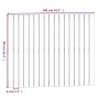Cabecero de cama de pared madera maciza pino negro 108x3x90 cm de vidaXL, Cabeceros y pies de cama - Ref: Foro24-824877, Prec...