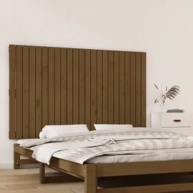 Solid pine wood wall bed headboard honey brown 147x3x90 cm by vidaXL, Headboards and footboards - Ref: Foro24-824896, Price: ...