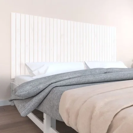 Solid white pine wood wall bed headboard 204x3x90 cm by vidaXL, Headboards and footboards - Ref: Foro24-824879, Price: 126,48...
