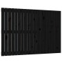 Cabecero de cama de pared madera maciza pino negro 127,5x3x90cm de vidaXL, Cabeceros y pies de cama - Ref: Foro24-824892, Pre...