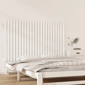 Cabecero de cama de pared madera maciza pino blanco 147x3x90 cm de vidaXL, Cabeceros y pies de cama - Ref: Foro24-824894, Pre...