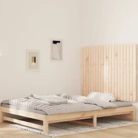 Solid pine wood wall bed headboard 127.5x3x90 cm by vidaXL, Headboards and footboards - Ref: Foro24-824888, Price: 71,66 €, D...