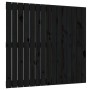 Cabecero de cama de pared madera maciza pino negro 95,5x3x90 cm de vidaXL, Cabeceros y pies de cama - Ref: Foro24-824887, Pre...