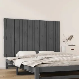 Gray pine solid wood wall bed headboard 147x3x90 cm by vidaXL, Headboards and footboards - Ref: Foro24-824895, Price: 74,45 €...