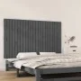 Wandbett-Kopfteil aus massivem Kiefernholz in Grau, 147 x 3 x 90 cm von vidaXL, Kopf- und Fußteile - Ref: Foro24-824895, Prei...