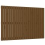 Cabecero cama pared madera maciza pino marrón miel 127,5x3x90cm de vidaXL, Cabeceros y pies de cama - Ref: Foro24-824891, Pre...