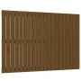 Wandbett-Kopfteil aus massivem Kiefernholz, honigbraun, 127,5 x 3 x 90 cm von vidaXL, Kopf- und Fußteile - Ref: Foro24-824891...