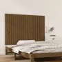 Wandbett-Kopfteil aus massivem Kiefernholz, honigbraun, 127,5 x 3 x 90 cm von vidaXL, Kopf- und Fußteile - Ref: Foro24-824891...
