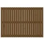 Wandbett-Kopfteil aus massivem Kiefernholz, honigbraun, 127,5 x 3 x 90 cm von vidaXL, Kopf- und Fußteile - Ref: Foro24-824891...