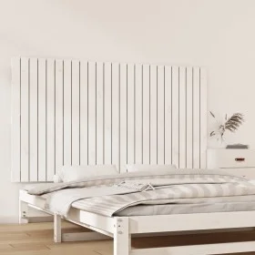 Wandbett-Kopfteil aus massivem weißem Kiefernholz, 159,5 x 3 x 90 cm von vidaXL, Kopf- und Fußteile - Ref: Foro24-824899, Pre...