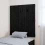 Cabecero de cama de pared madera maciza pino negro 82,5x3x90 cm de vidaXL, Cabeceros y pies de cama - Ref: Foro24-824907, Pre...