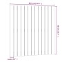 Cabecero de cama de pared madera maciza pino negro 82,5x3x90 cm de vidaXL, Cabeceros y pies de cama - Ref: Foro24-824907, Pre...