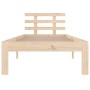 Estructura de cama de madera maciza 90x200 cm de vidaXL, Camas y somieres - Ref: Foro24-814739, Precio: 85,91 €, Descuento: %