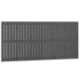 Cabecero de cama de pared madera maciza pino gris 185x3x90 cm de vidaXL, Cabeceros y pies de cama - Ref: Foro24-824915, Preci...