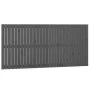 Wandbett-Kopfteil aus massivem Kiefernholz in Grau, 185 x 3 x 90 cm von vidaXL, Kopf- und Fußteile - Ref: Foro24-824915, Prei...