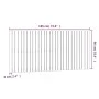 Wandbett-Kopfteil aus massivem Kiefernholz in Grau, 185 x 3 x 90 cm von vidaXL, Kopf- und Fußteile - Ref: Foro24-824915, Prei...