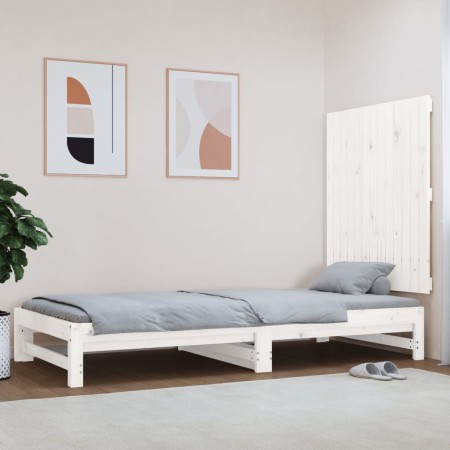 Cabecero de cama pared madera maciza pino blanco 82,5x3x90 cm de vidaXL, Cabeceros y pies de cama - Ref: Foro24-824904, Preci...