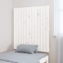 Cabecero de cama pared madera maciza pino blanco 82,5x3x90 cm de vidaXL, Cabeceros y pies de cama - Ref: Foro24-824904, Preci...